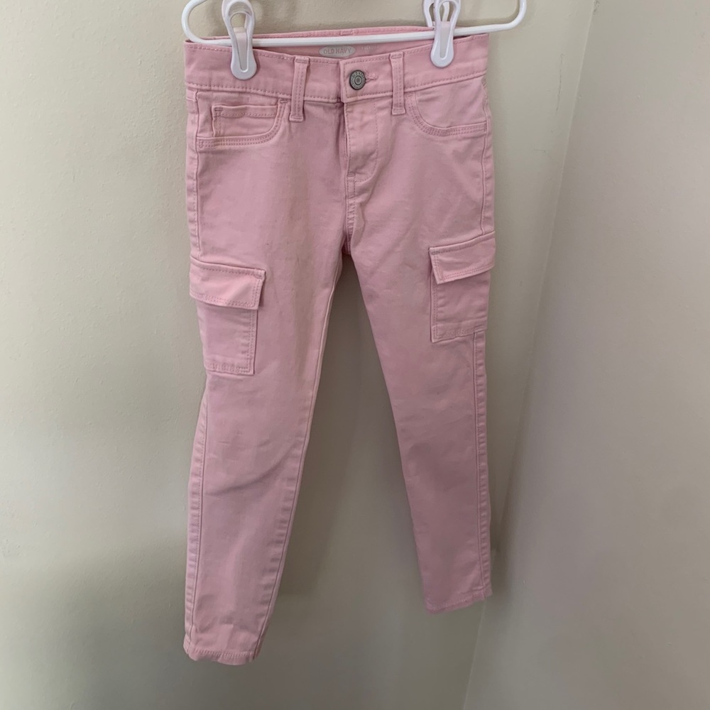 Little girls pink cargo pants